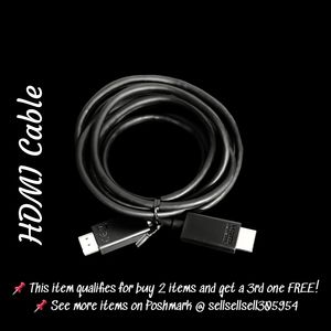 📌 *HDMI Cable - High Speed 6ft Black Round HDMI Cable - Like New